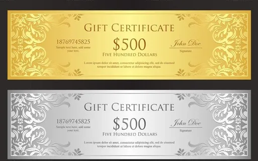 金色优惠劵图片