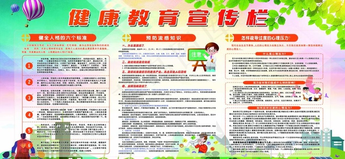 健康教育宣传栏 展板图片(237x117)psd模版下载