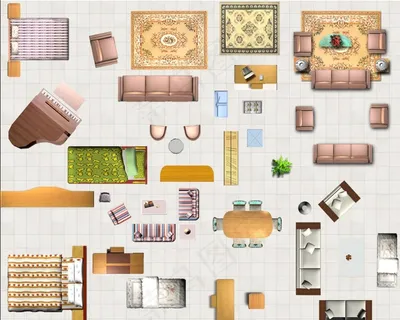 室内家具平面彩图图片