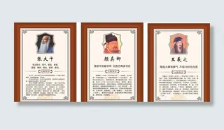 美术室名人展板图片