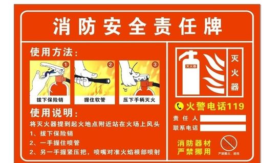 消防安全责任牌图片