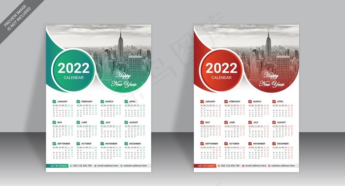2022台历 2022年历 台图片eps,ai矢量模版下载