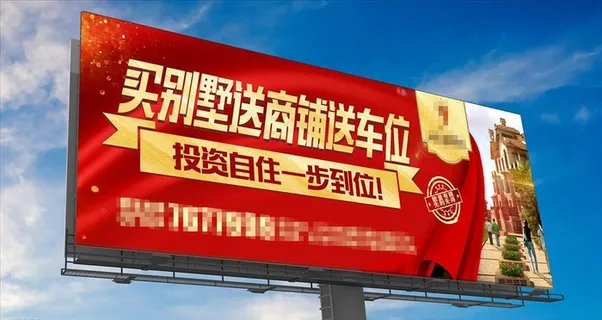 地产广告 高空海报图片