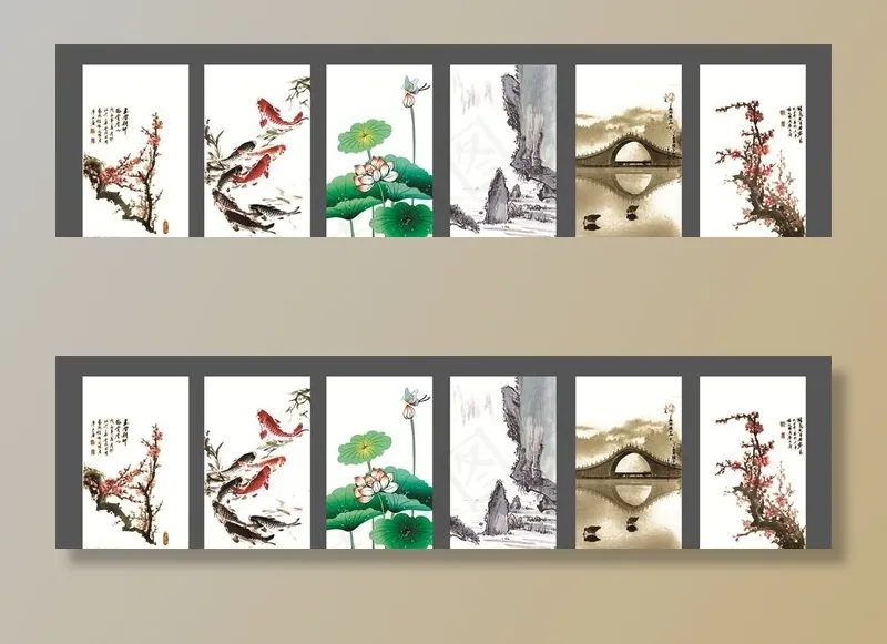山水名片图片cdr矢量模版下载