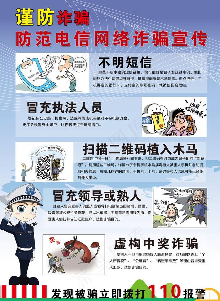 防诈骗海报图片