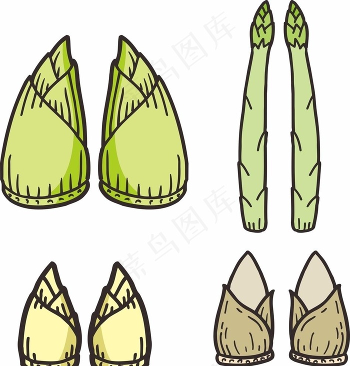 竹笋图片cdr矢量模版下载