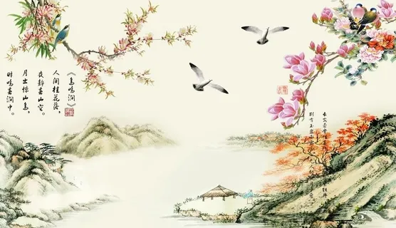 中式花鸟图图片