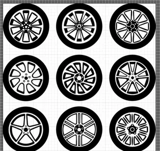 矢量汽车轮胎图片