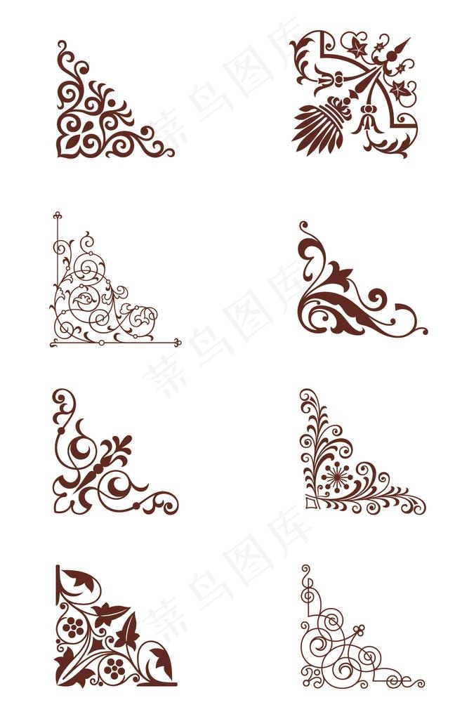 镂空边角花纹图片