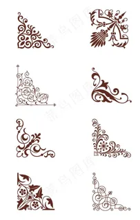 镂空边角花纹图片