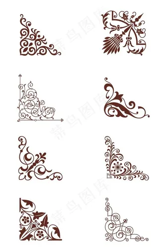 镂空边角花纹图片