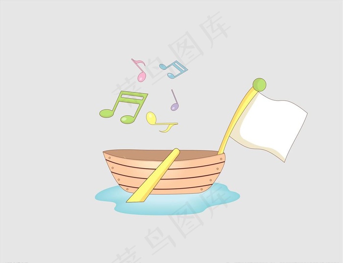 矢量小船图片