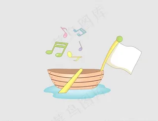 矢量小船图片