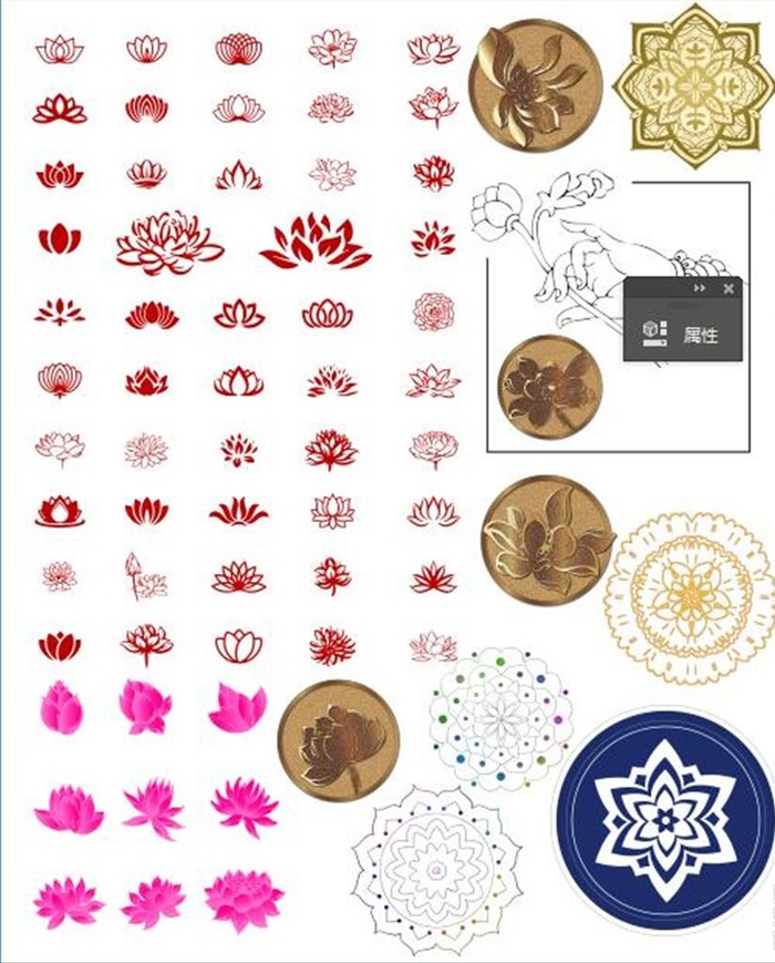 荷花图标图片(2000x3000)psd模版下载