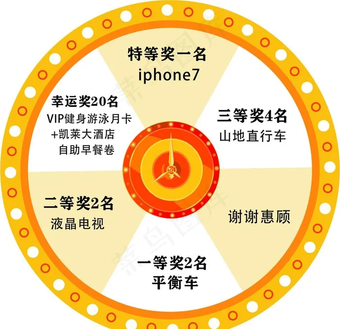 抽奖转盘图片cdr矢量模版下载