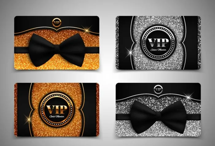 华丽VIP卡片正反面矢量图图片