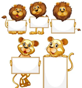 卡通动物 文本框图片