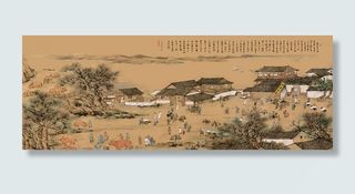 清明上河图古风国风复古海报背景图片