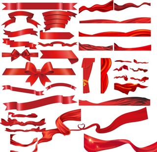 红色飘带图片