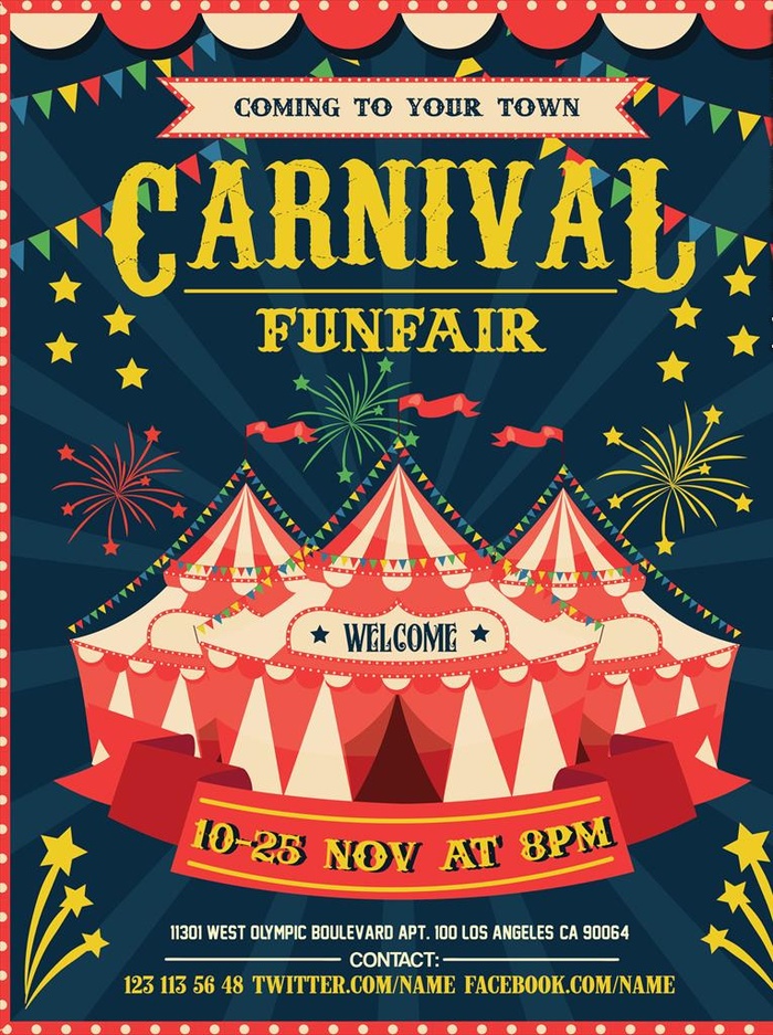 马戏团嘉年华海报图片