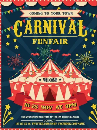 马戏团嘉年华海报图片