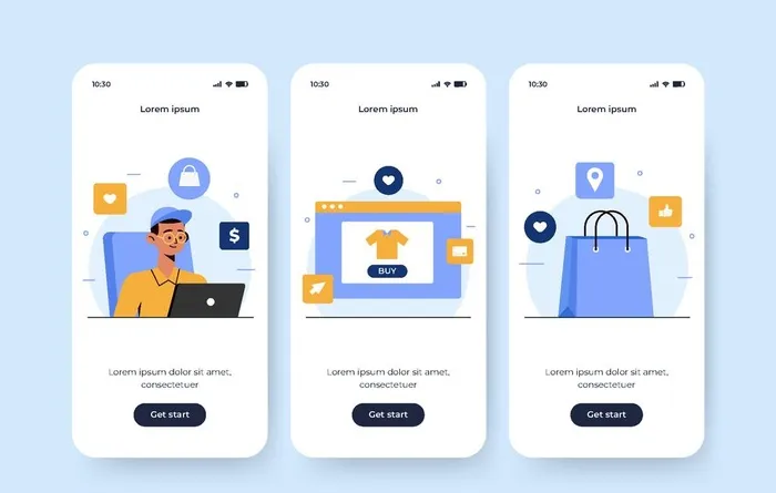 APP引导页图片ai矢量模版下载