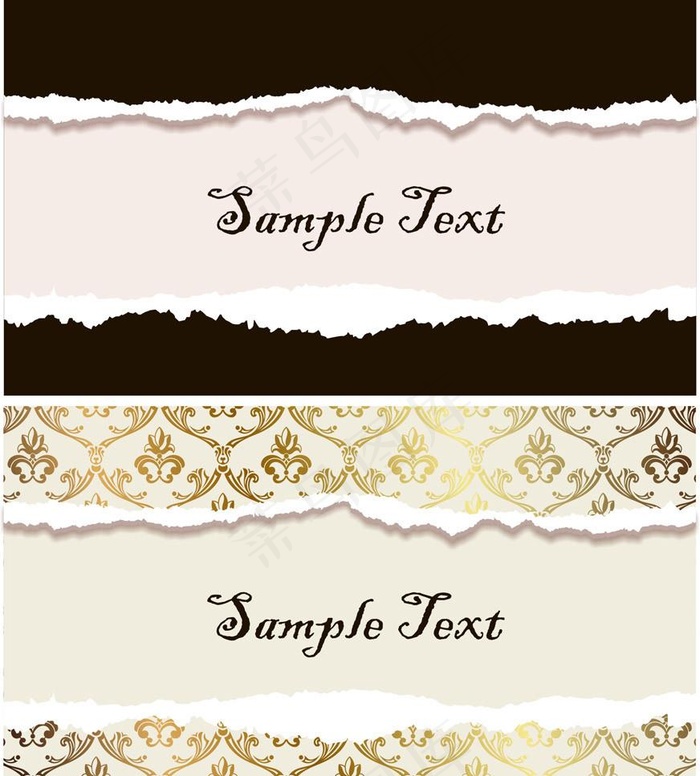 动感撕纸时尚花纹花边图片