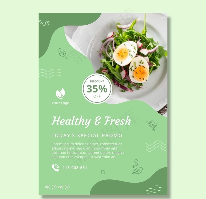 健康沙拉海报图片
