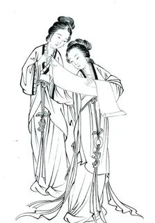 仕女赏画图片 仕女赏画图片