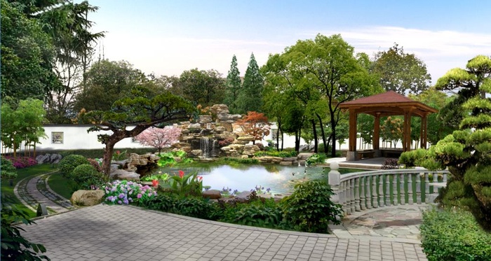 假山 水池 庭院 绿化 图片(4567x3102)psd模版下载