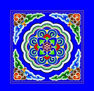 古代艺术 吉祥图案 彩绘图片