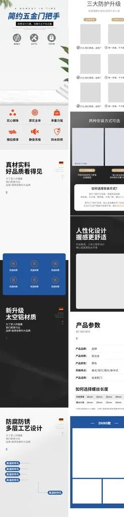 五金门把手详情页图片(790x11913)psd模版下载
