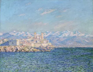 海边城堡油画图片