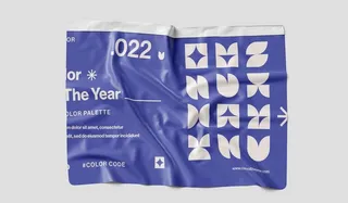 海报展板褶皱样机图片