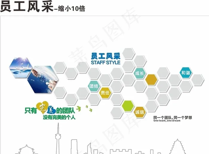 企业 文化 员工风采 形象墙 图片cdr矢量模版下载