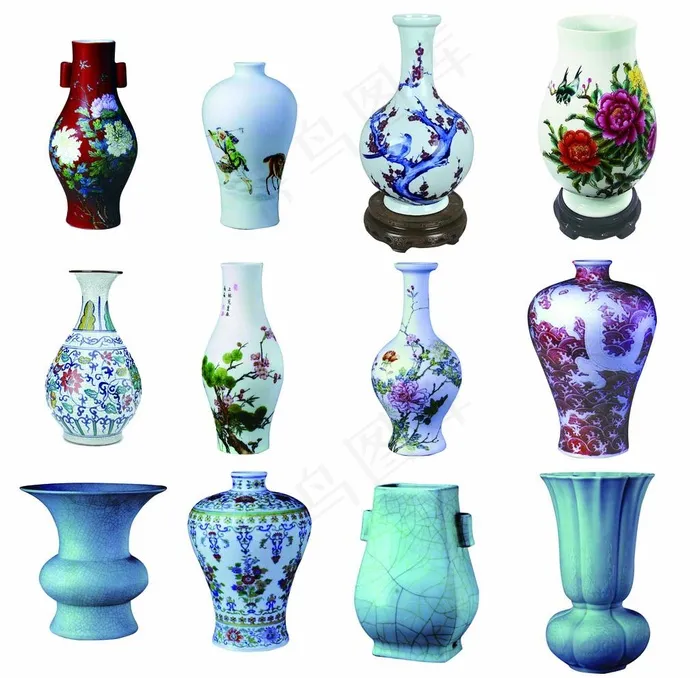 陶瓷瓶图片psd模版下载