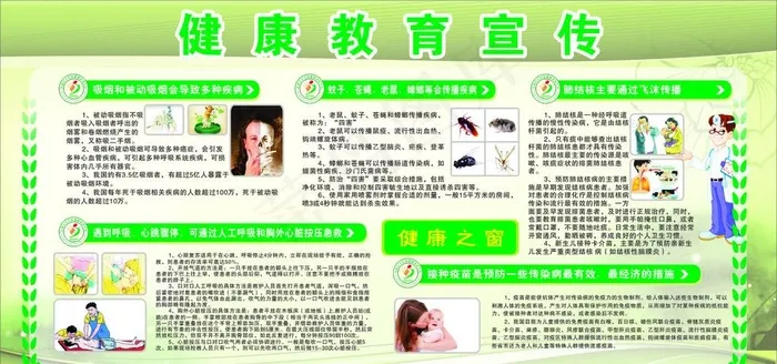 健康教育宣传图片cdr矢量模版下载