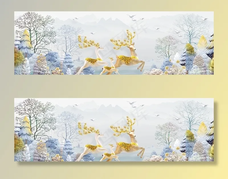 麋鹿 不分层图片(9071x5669)psd模版下载