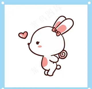 可爱兔子卡通图片素材