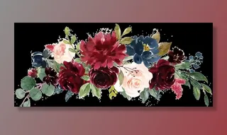 水彩花 免扣 PNG图片