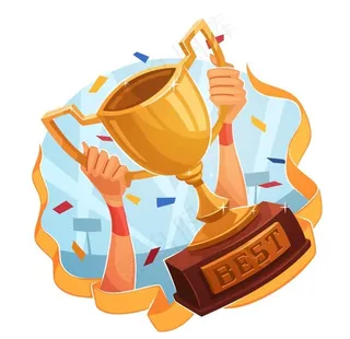 卡通奖杯插画图片