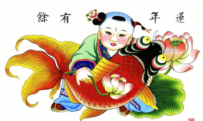 杨柳青年画 含路径未分层图片