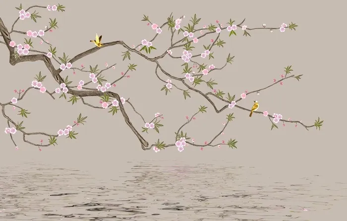 新中式花鸟工笔画图片(8504x5669)psd模版下载