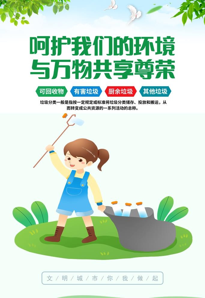 垃圾分类图片(3543x5315)psd模版下载