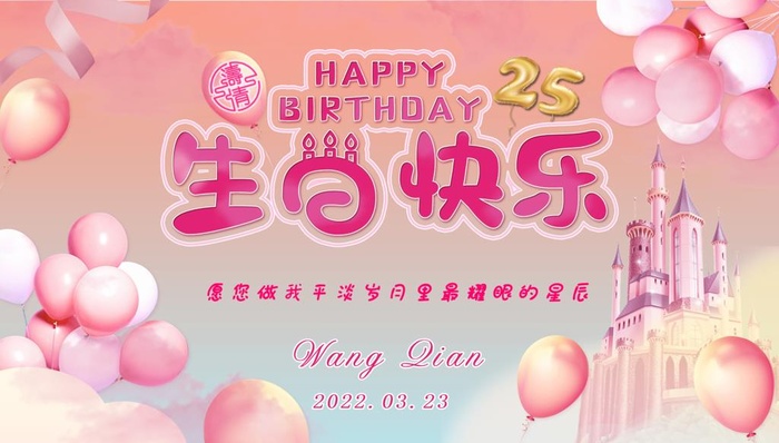 生日快乐海报图片(7087x4252)psd模版下载