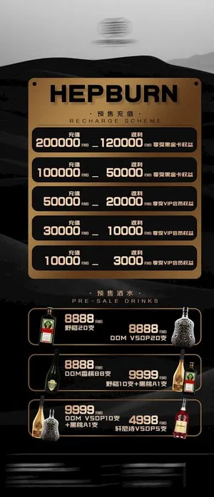 酒水充值海报图片