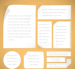 白色纸张矢量图片