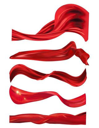 红色飘带图片