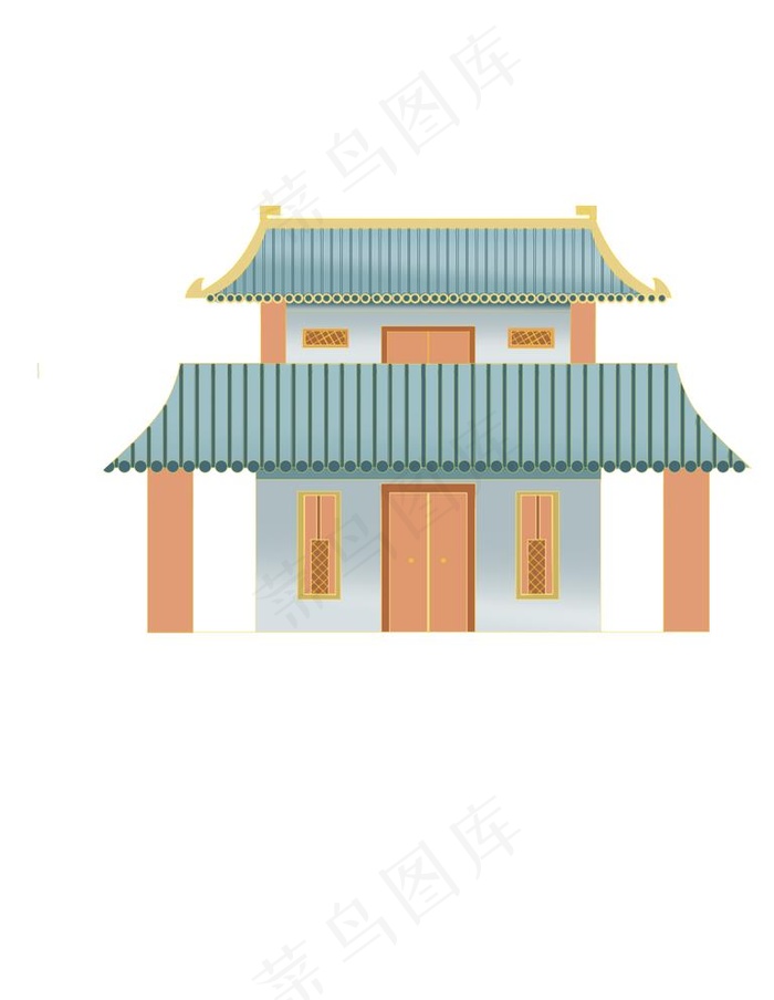 中国风建筑手绘图片