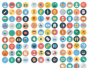 医学的平面矢量图标图片